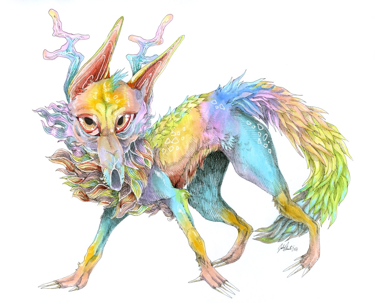 fullmoonwanderer.com art fantasy wolf ink